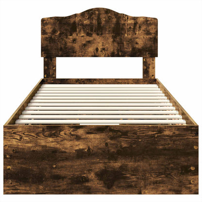 vidaXL Bettrahmen Geräucherte Eiche 100 x 200 cm Ingenieurs Holz