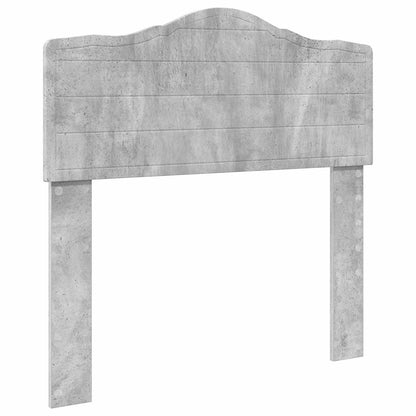 vidaXL Bettrahmen mit Kopfteil Beton Grau 90 x 190 cm Ingenieurs Holz