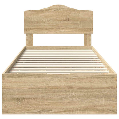 vidaXL Bettrahmen Sonoma-Eiche 90 x 200 cm Ingenieurs Holz