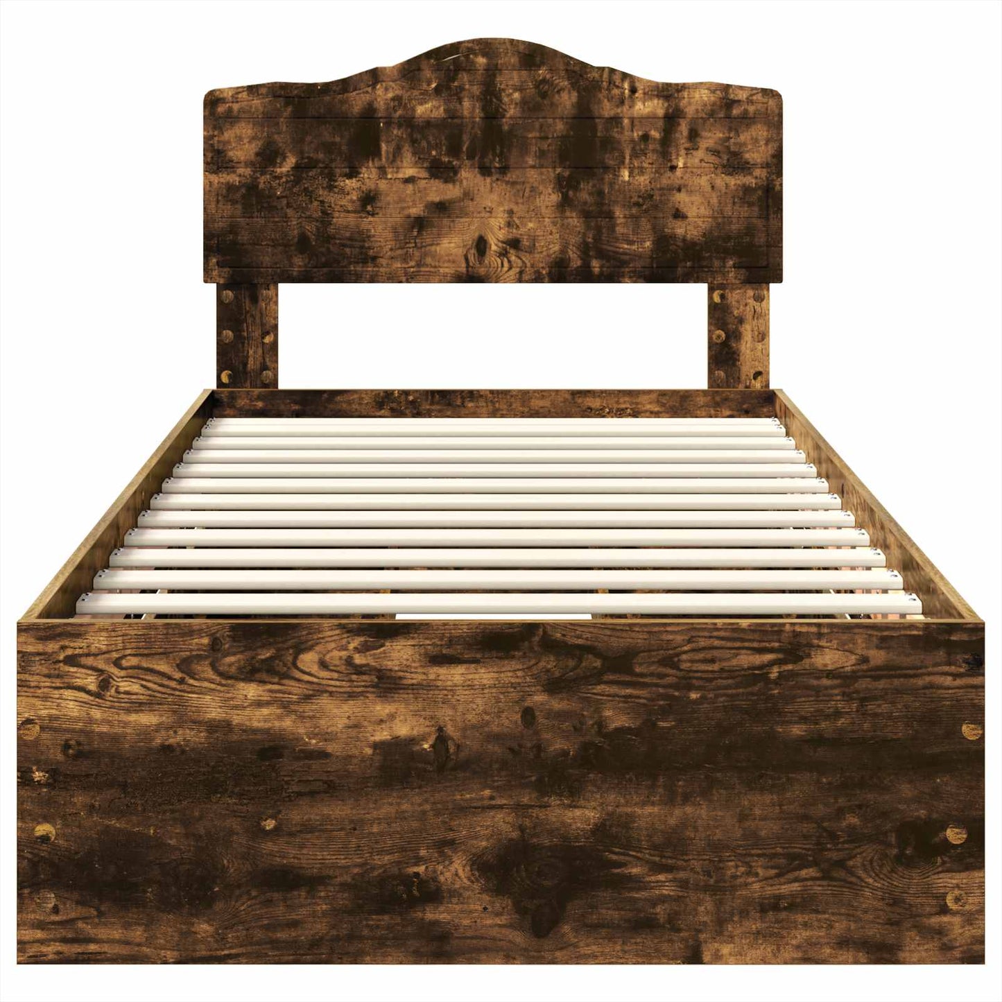 vidaXL Bettrahmen Geräucherte Eiche 90 x 200 cm Ingenieurs Holz