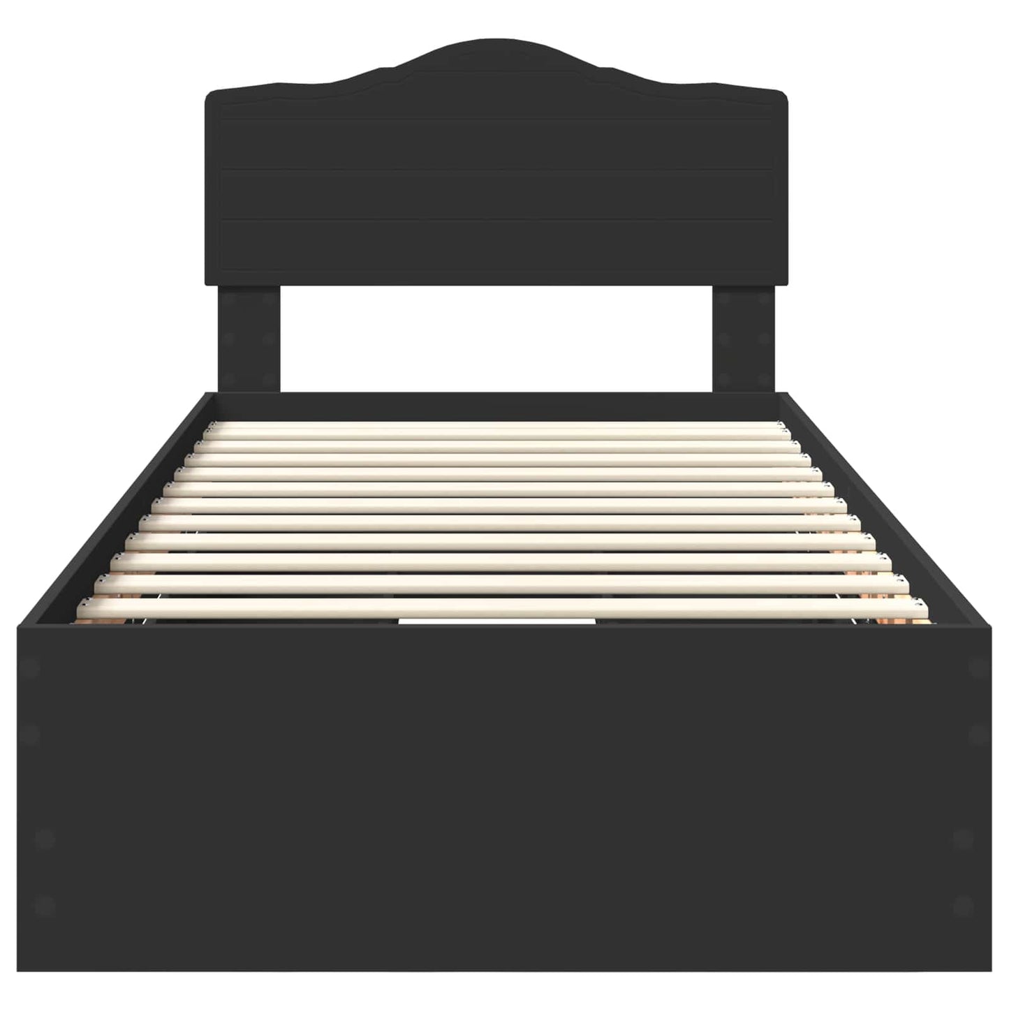 vidaXL Bettrahmen mit Schubladen Schwarz 75 x 190 cm Ingenieurs Holz