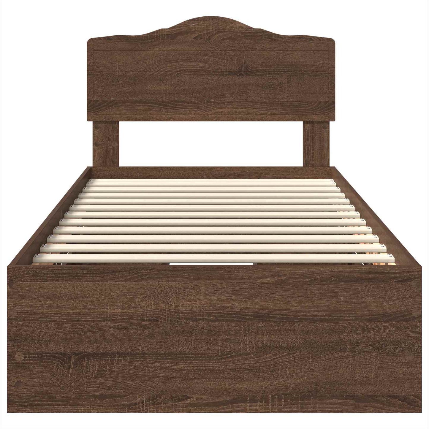 vidaXL Bettrahmen Braun Eichen-Optik 75 x 190 cm Ingenieurs Holz