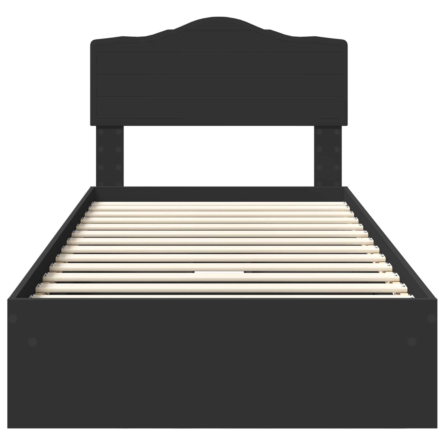 Aufbewahrungsbett Schwarz 90 x 190 cm Holzwerkstoff