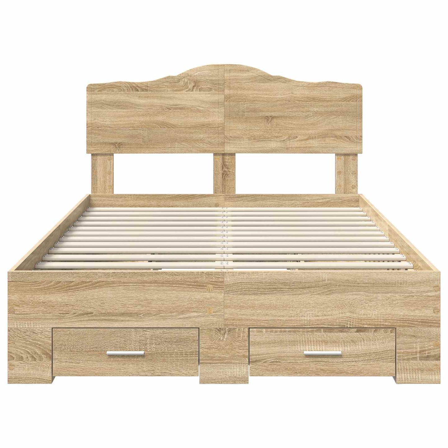 Bettrahmen mit Kopfteil Sonoma-Eiche 120 x 200 cm Holzwerkstoff