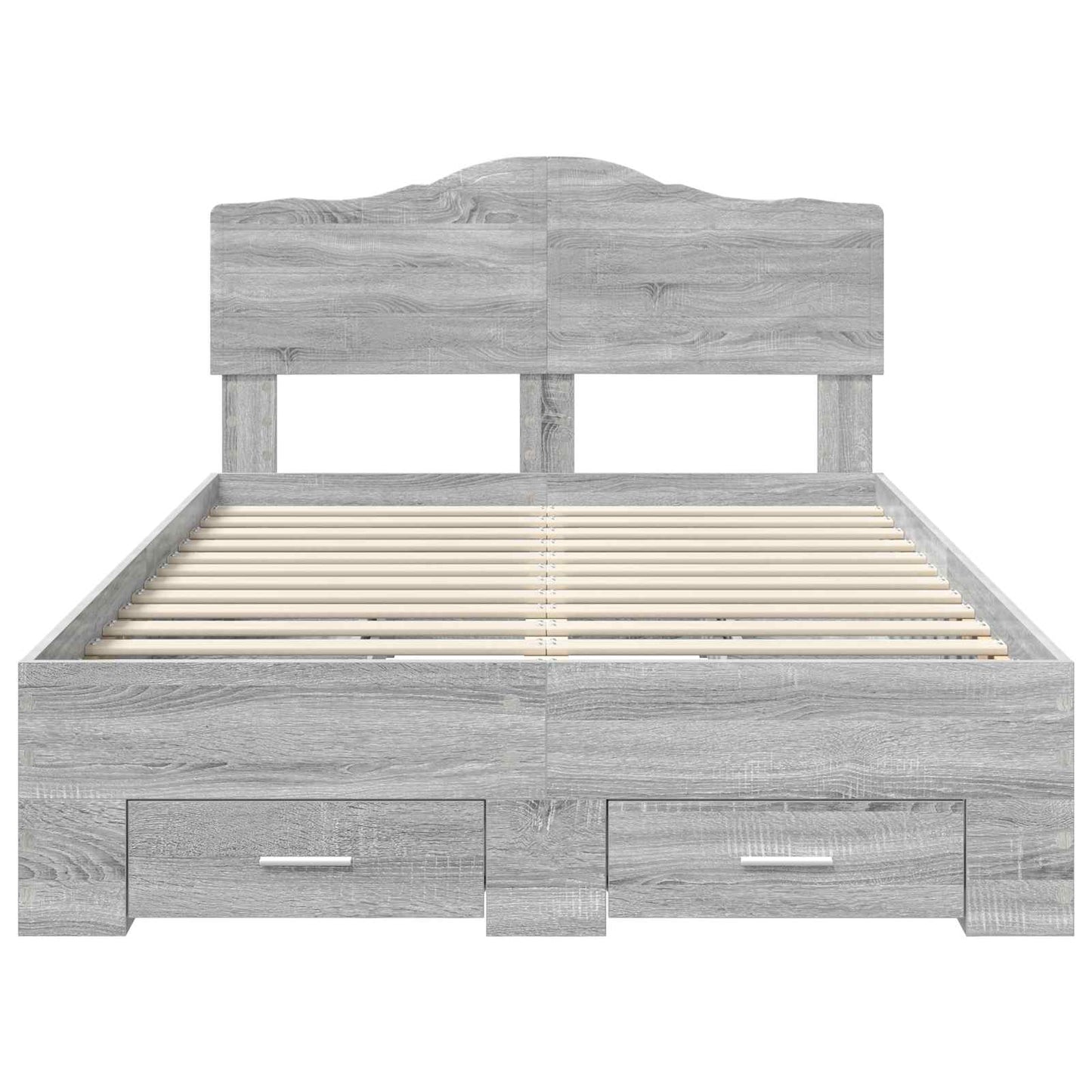 Bettrahmen Graues Sonoma 120 x 190 cm Holzwerkstoff