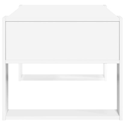 vidaXL Couchtisch mit Speicher Weiß 92 x 53 x 45 cm Holzwerkstoff