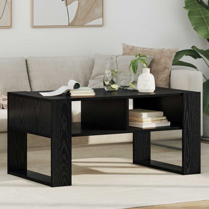 Couchtisch Schwarz Eichen-Optik 92 x 53 x 45 cm Holzwerkstoff
