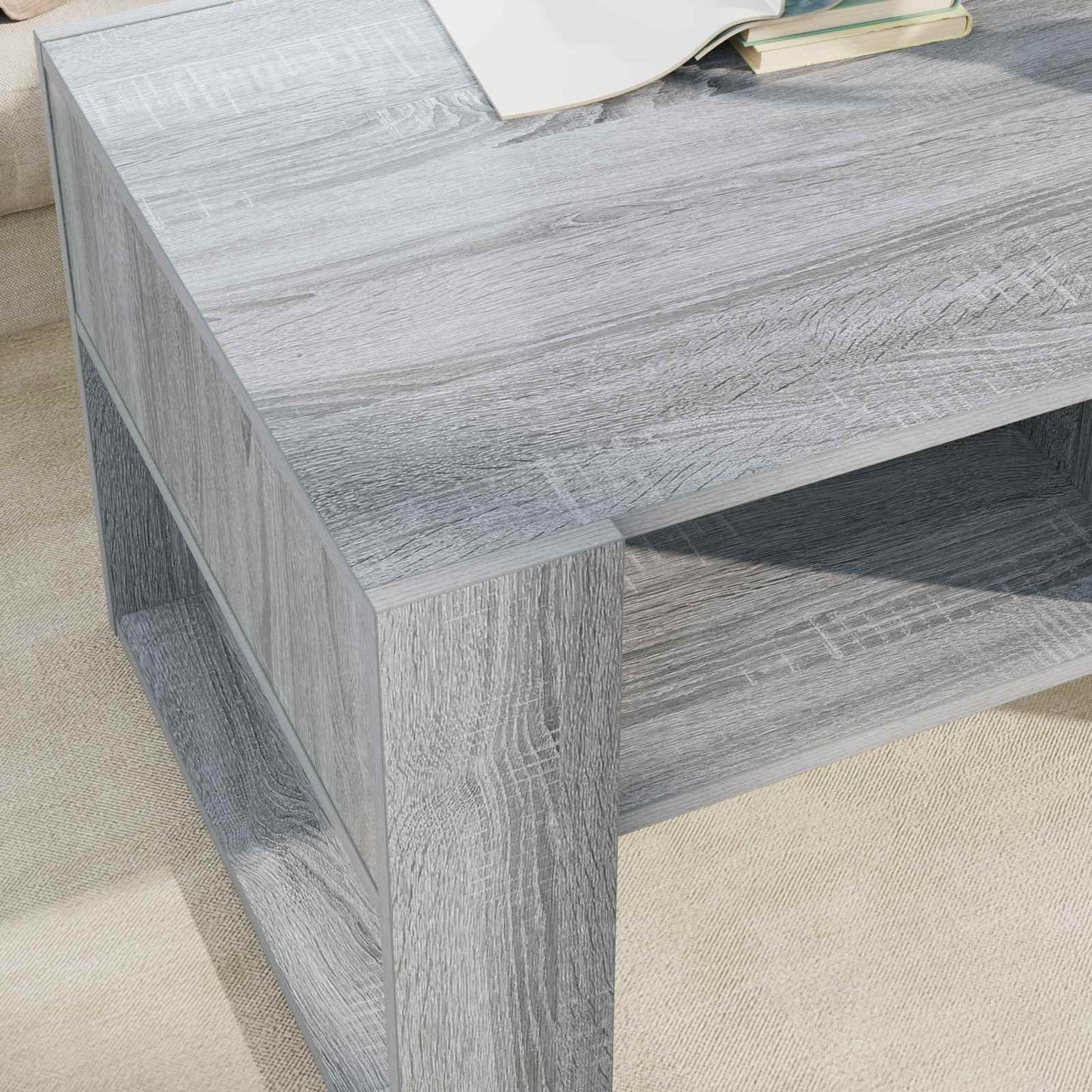 vidaXL Couchtisch Graues Sonoma 92 x 53 x 45 cm Holzwerkstoff