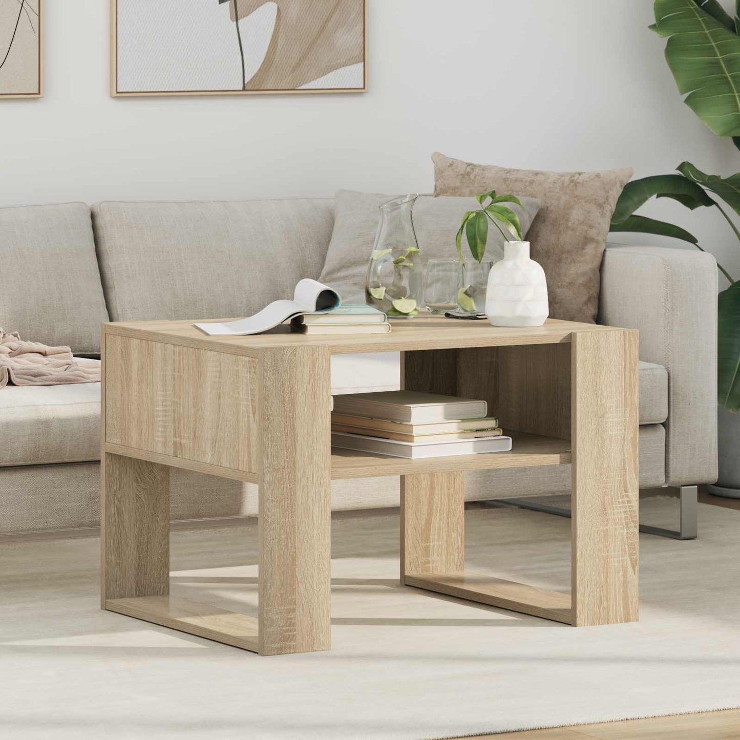 Couchtisch Sonoma-Eiche 66 x 53 x 45 cm Holzwerkstoff