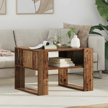 Couchtisch mit Speicher Altholz 66 x 53 x 45 cm Holzwerkstoff