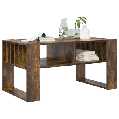 vidaXL Couchtisch Geräucherte Eiche 92 x 49,5 x 45 cm Holzwerkstoff
