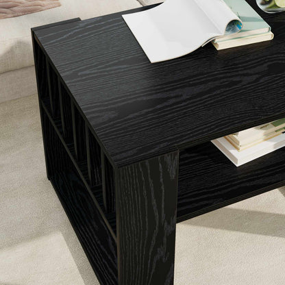 vidaXL Couchtisch Schwarz Eichen-Optik 66 x 49,5 x 45 cm Holzwerkstoff
