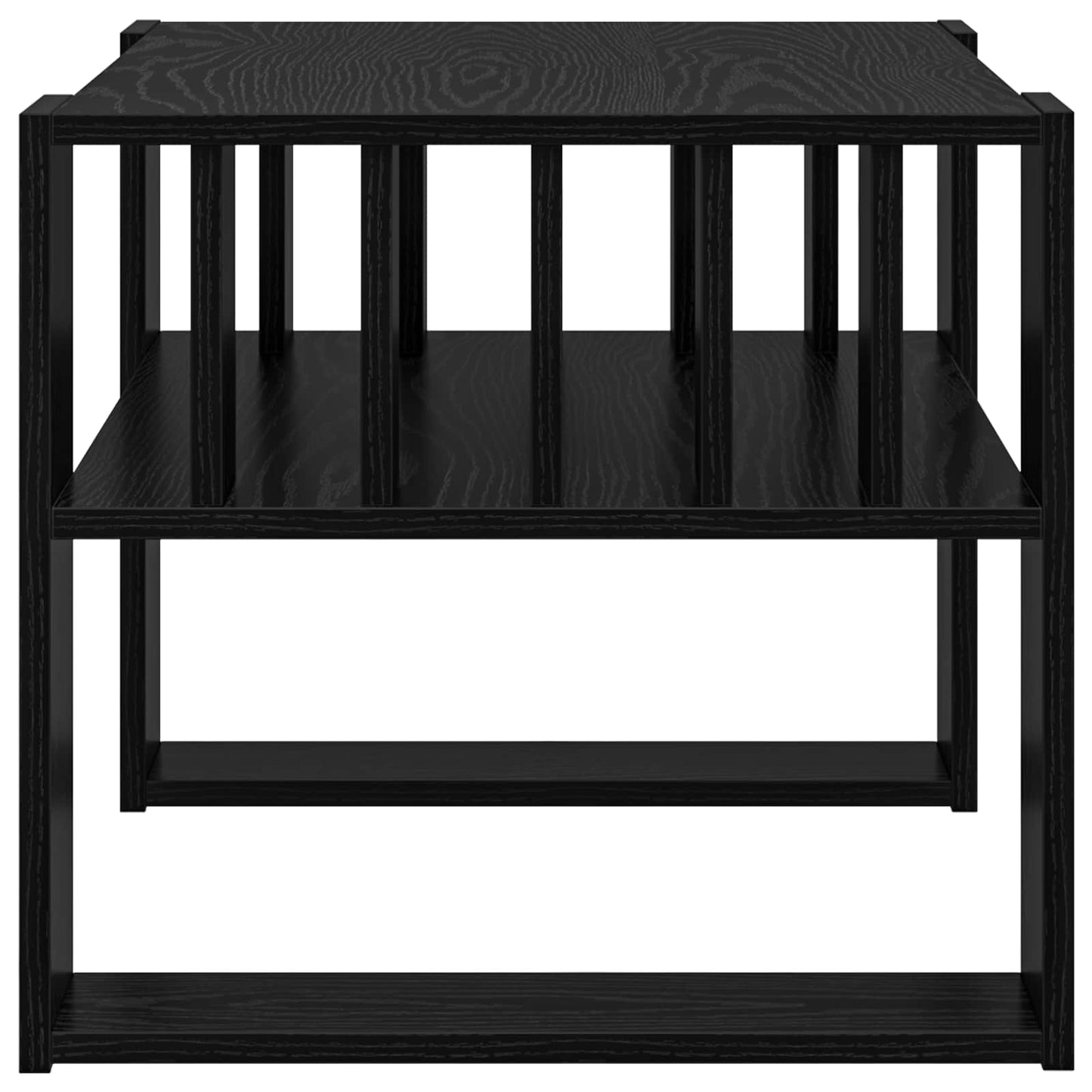 vidaXL Couchtisch Schwarz Eichen-Optik 66 x 49,5 x 45 cm Holzwerkstoff