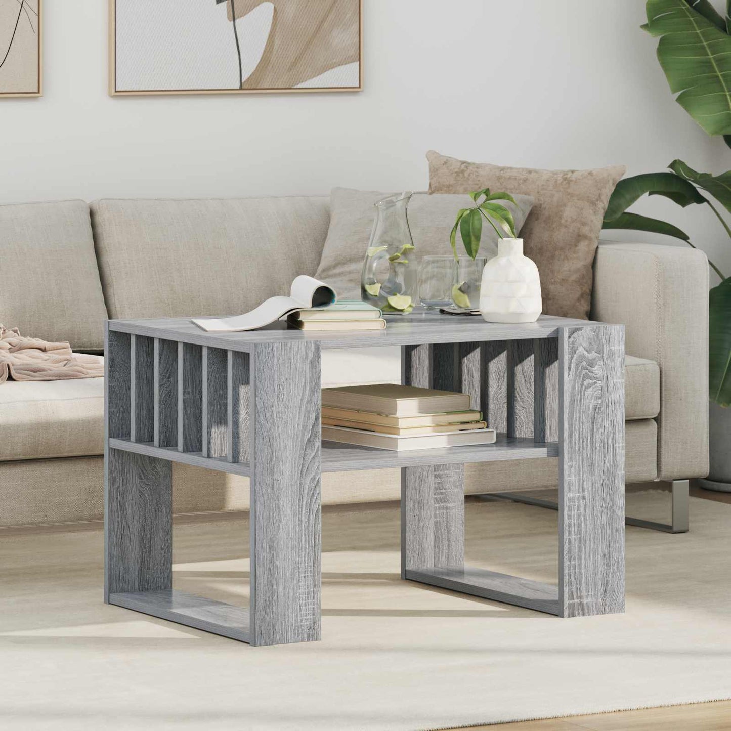 Couchtisch Graues Sonoma 66 x 49,5 x 45 cm Holzwerkstoff