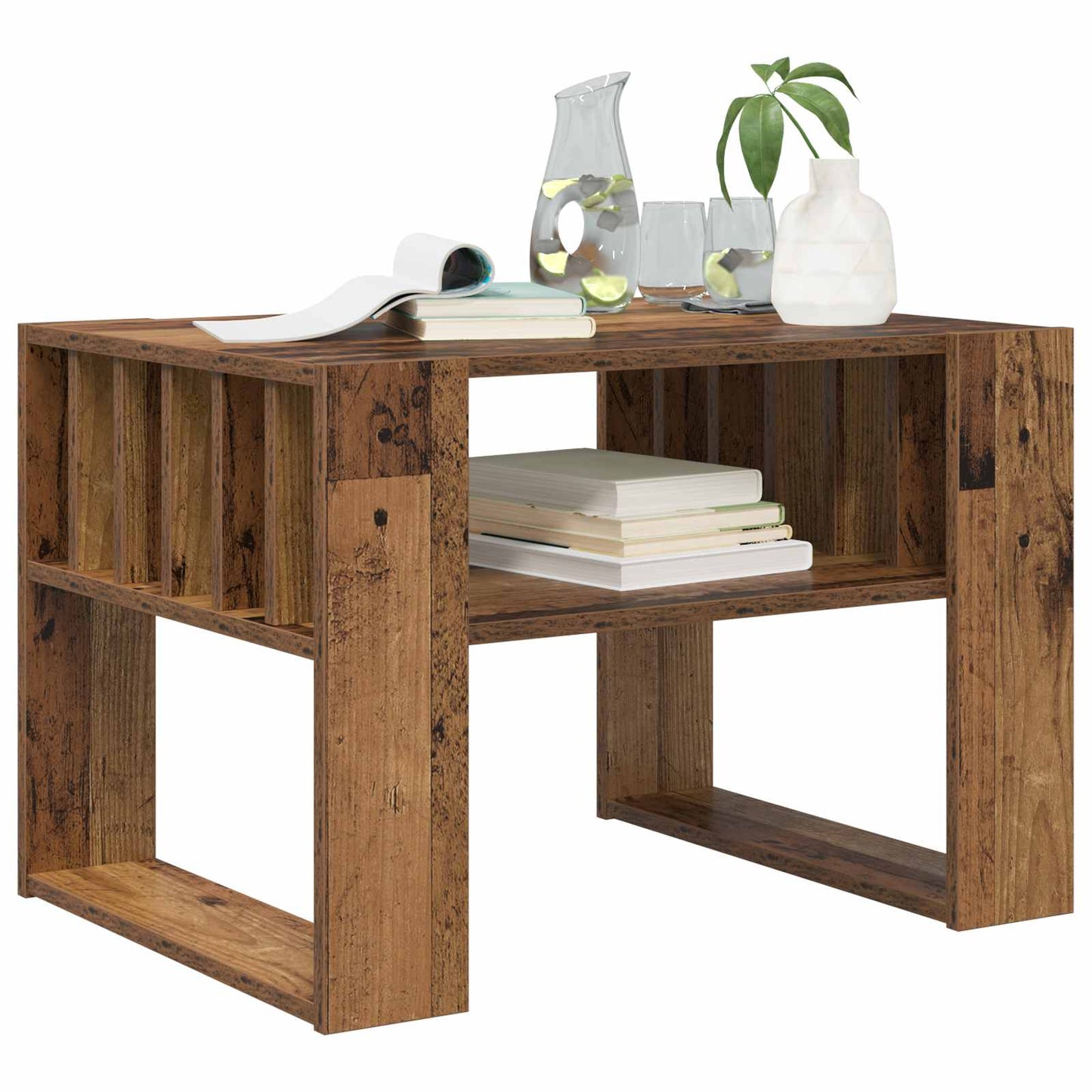 vidaXL Couchtisch Altholz 66 x 49,5 x 45 cm Holzwerkstoff