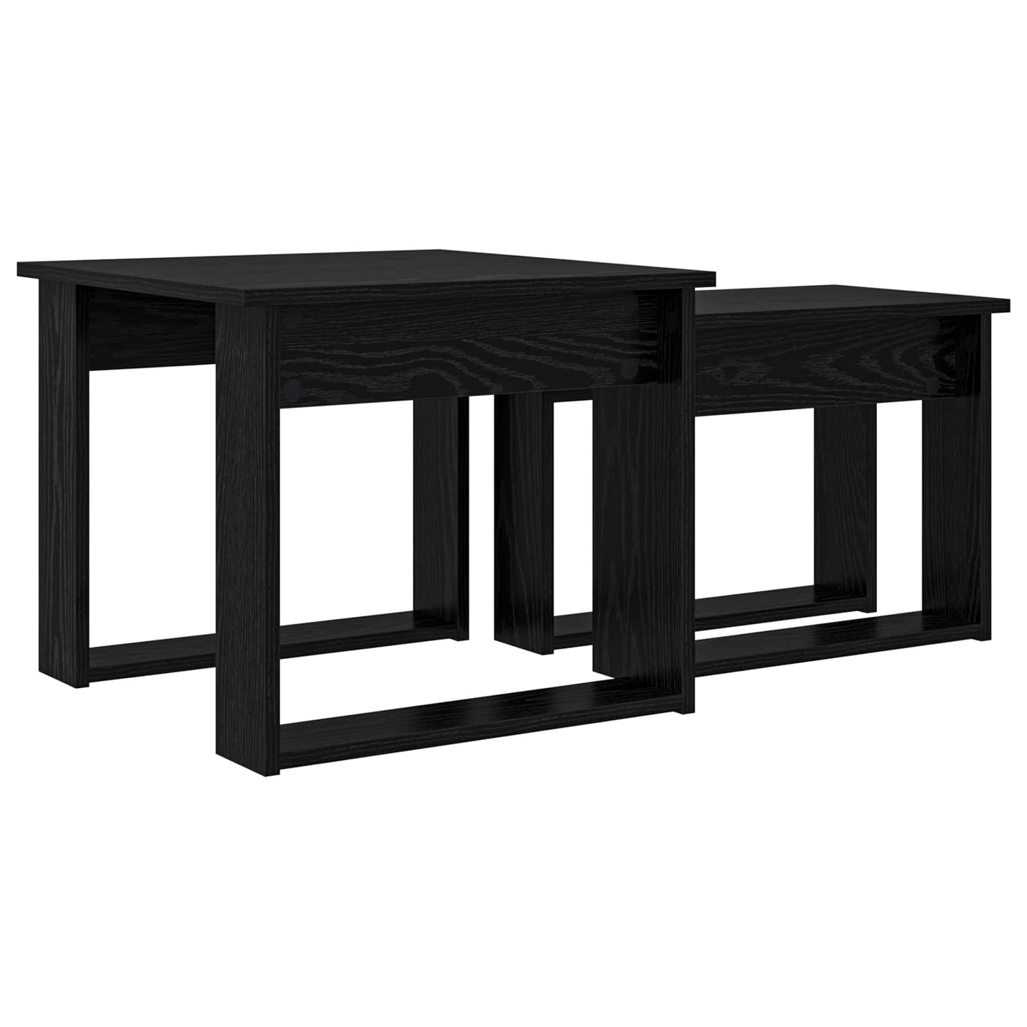 vidaXL Kaffeetisch Set 2 pcs Schwarz Eichen-Optik Holzwerkstoff