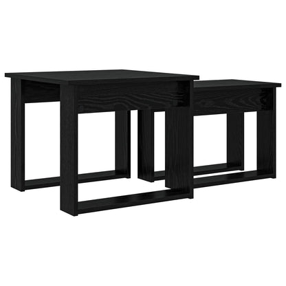 vidaXL Kaffeetisch Set 2 pcs Schwarz Eichen-Optik Holzwerkstoff