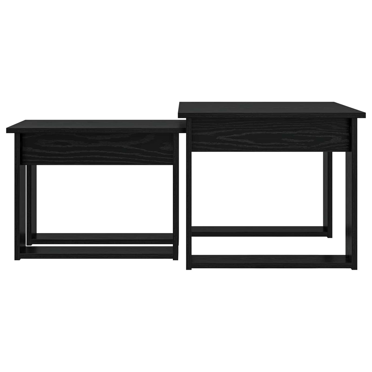 vidaXL Kaffeetisch Set 2 pcs Schwarz Eichen-Optik Holzwerkstoff