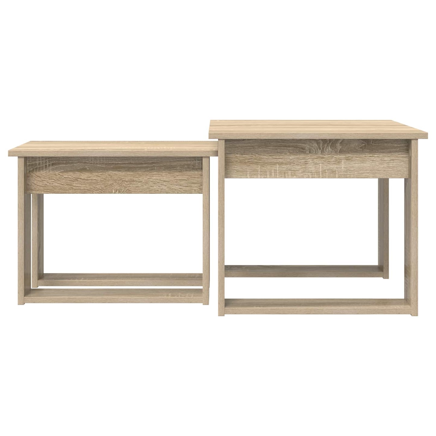 vidaXL Kaffeetisch Set 2 pcs Sonoma-Eiche Holzwerkstoff