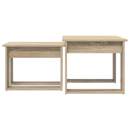 vidaXL Kaffeetisch Set 2 pcs Sonoma-Eiche Holzwerkstoff