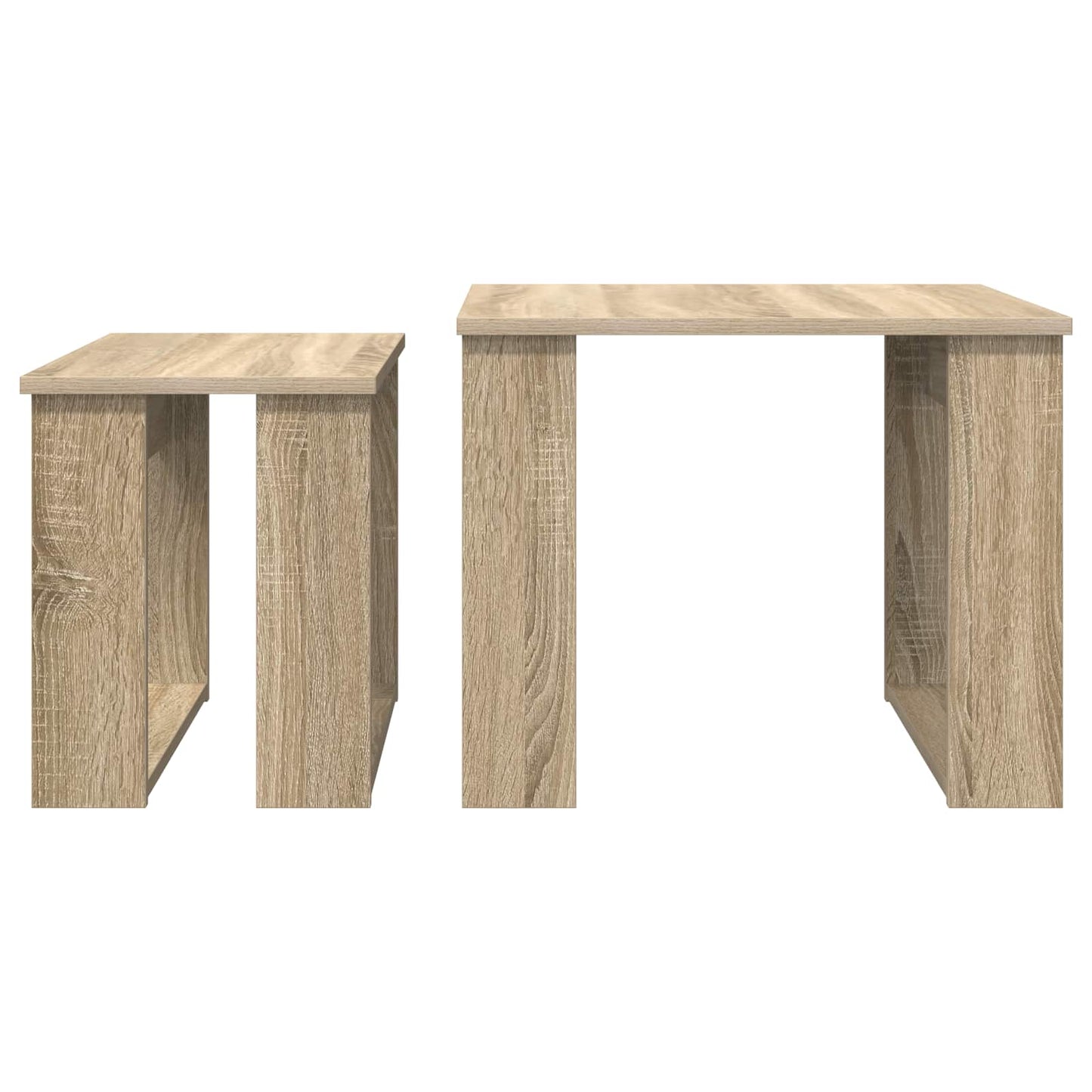 vidaXL Kaffeetisch Set 2 pcs Sonoma-Eiche Holzwerkstoff