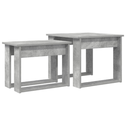 vidaXL Kaffeetisch Set 2 pcs Beton Grau Holzwerkstoff