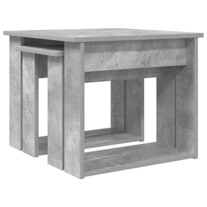 vidaXL Kaffeetisch Set 2 pcs Beton Grau Holzwerkstoff