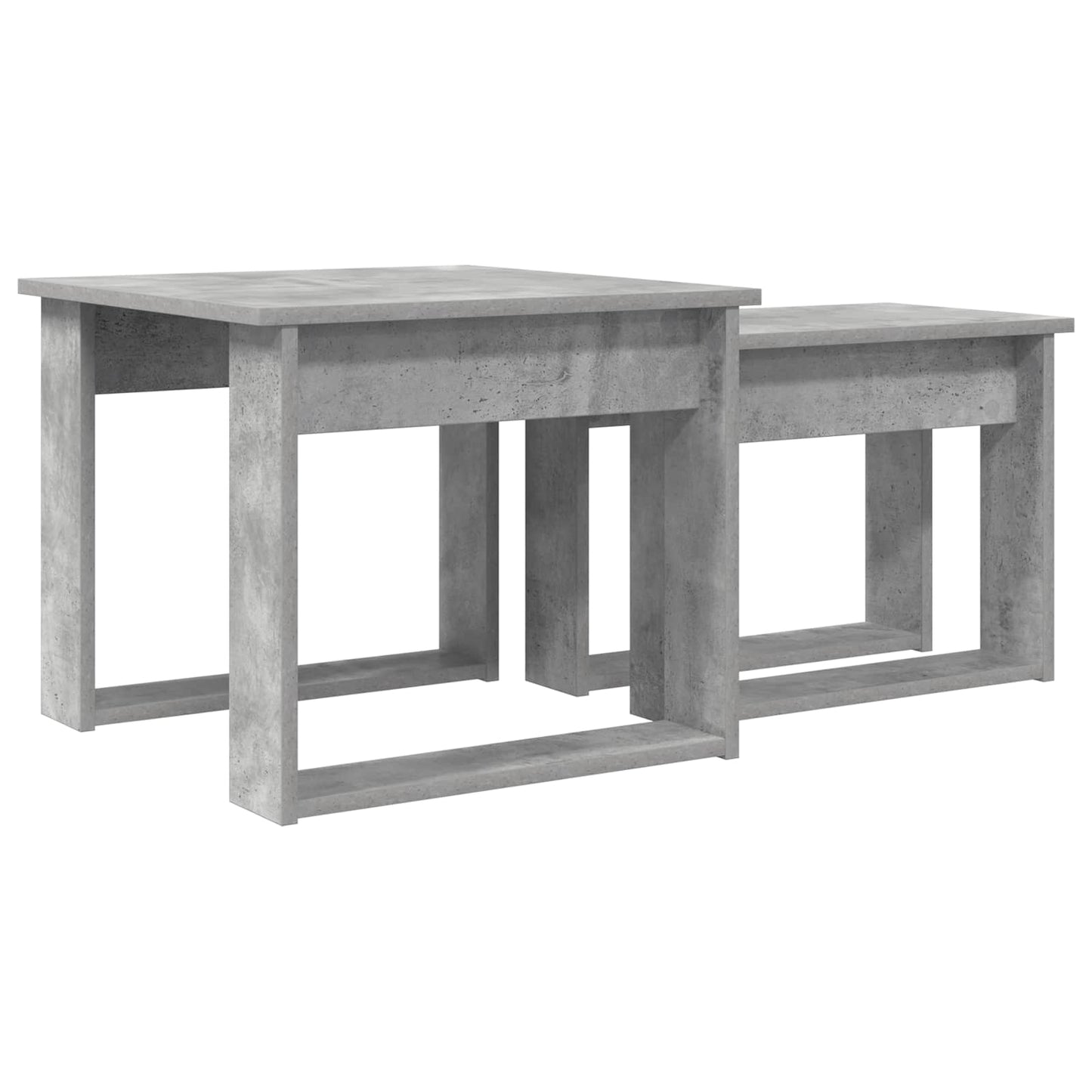 vidaXL Kaffeetisch Set 2 pcs Beton Grau Holzwerkstoff