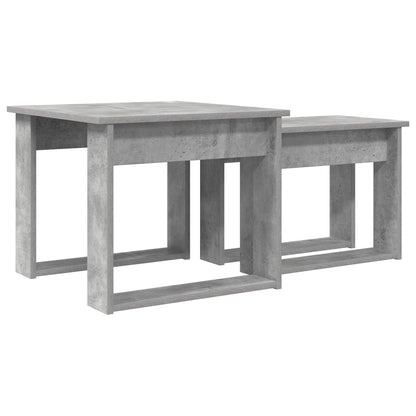 vidaXL Kaffeetisch Set 2 pcs Beton Grau Holzwerkstoff