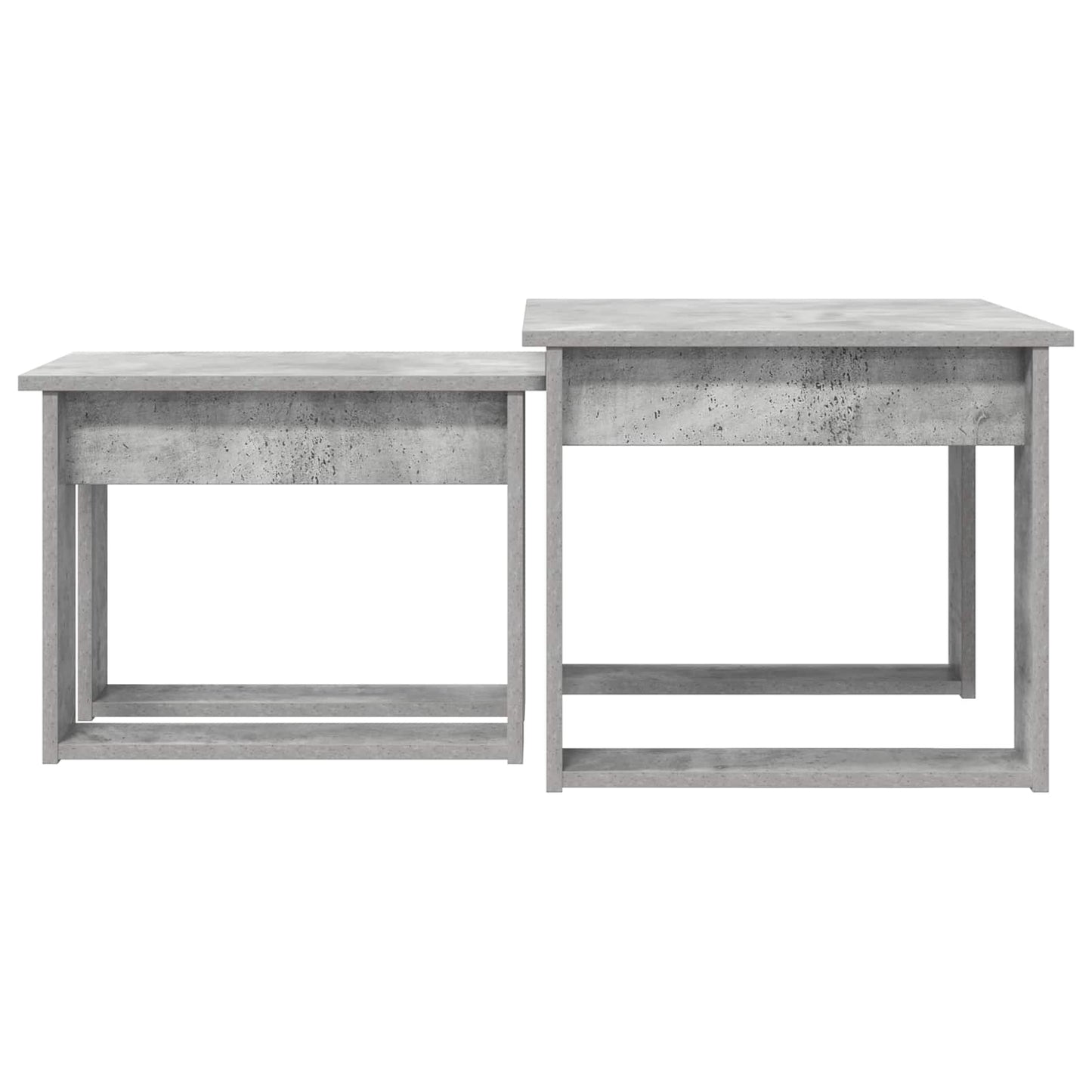vidaXL Kaffeetisch Set 2 pcs Beton Grau Holzwerkstoff