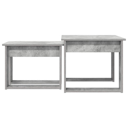 vidaXL Kaffeetisch Set 2 pcs Beton Grau Holzwerkstoff