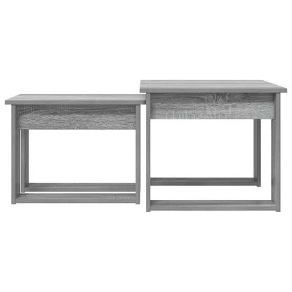 vidaXL Kaffeetisch Set 2 pcs Graues Sonoma Holzwerkstoff