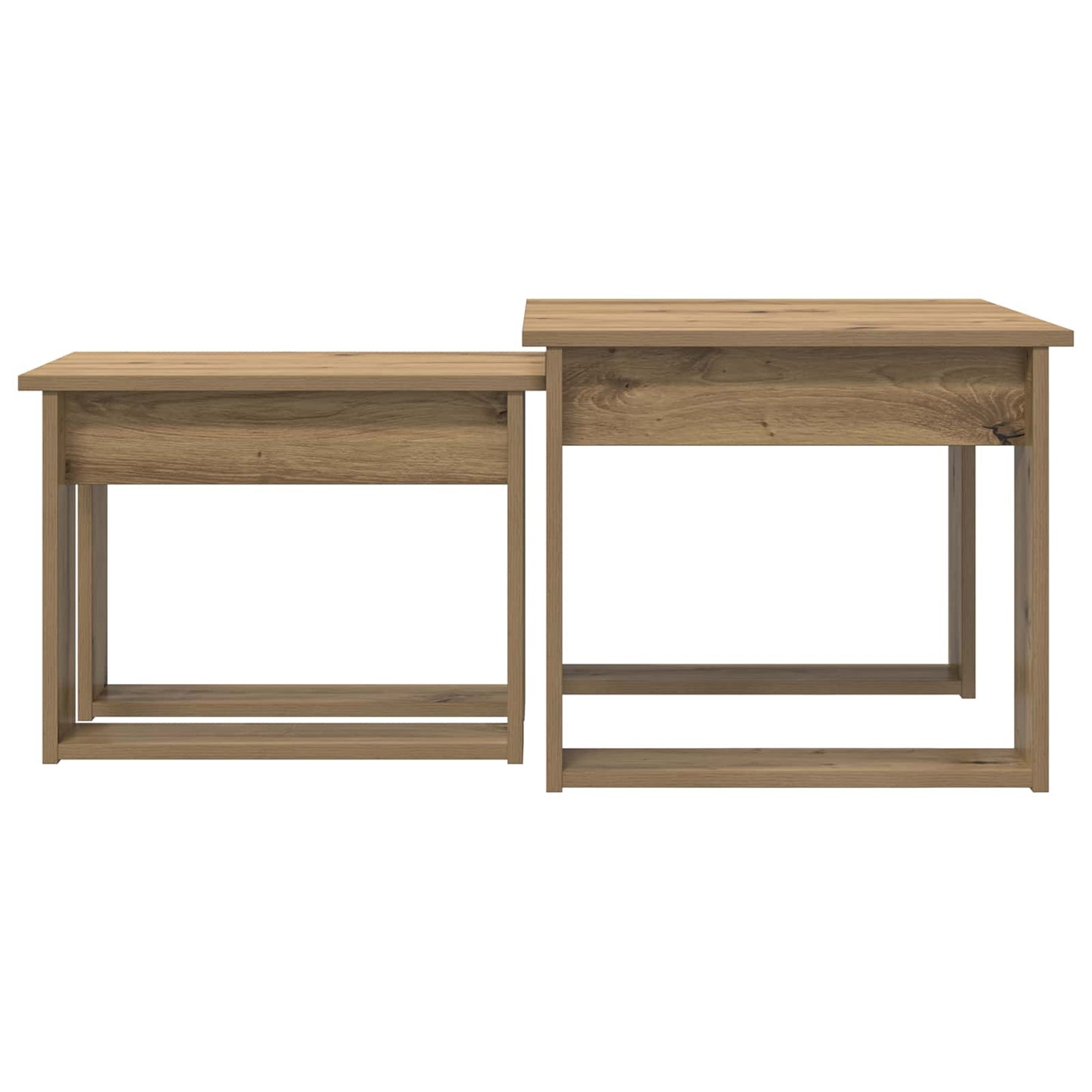 vidaXL Kaffeetisch Set 2 pcs Artisan-Eiche Holzwerkstoff