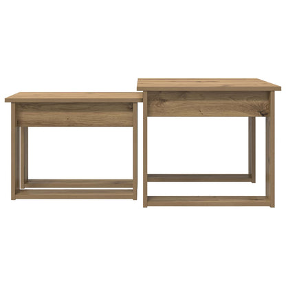 vidaXL Kaffeetisch Set 2 pcs Artisan-Eiche Holzwerkstoff