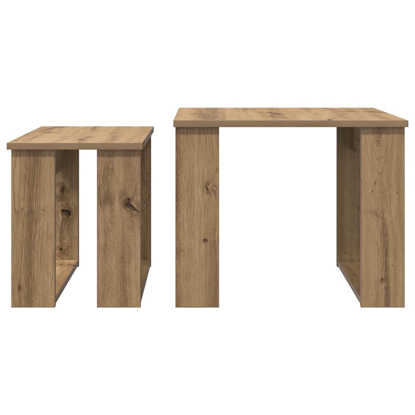 vidaXL Kaffeetisch Set 2 pcs Artisan-Eiche Holzwerkstoff