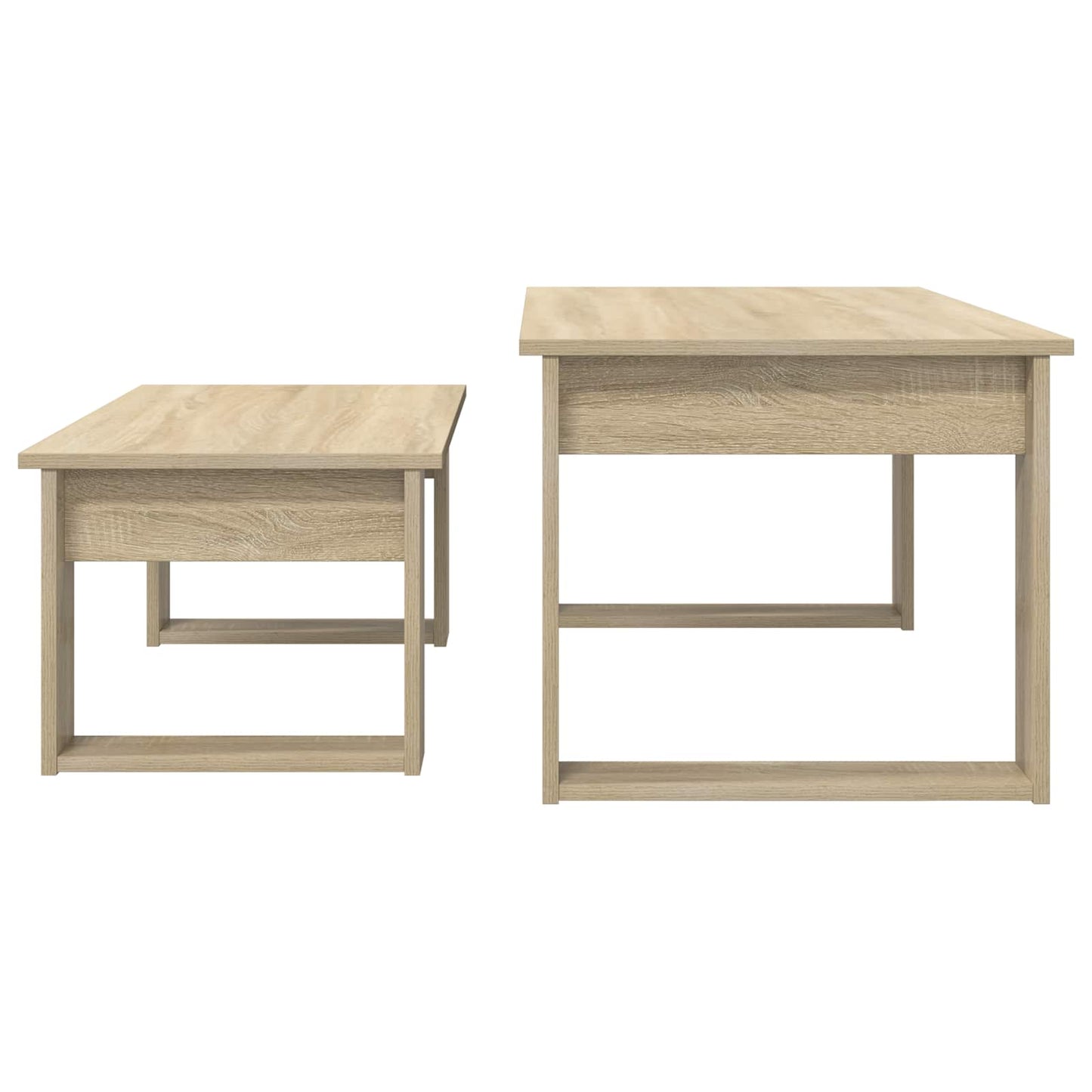 vidaXL Kaffeetisch Set 2 pcs Sonoma-Eiche Holzwerkstoff