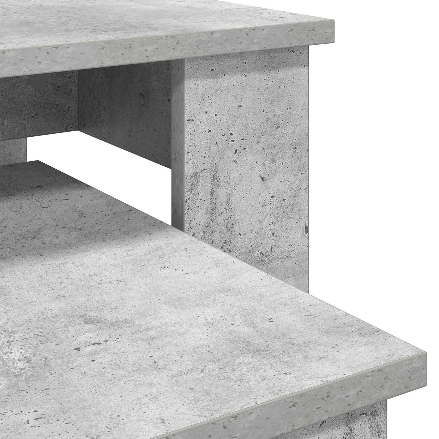 vidaXL Kaffeetisch Set 2 pcs Beton Grau Holzwerkstoff