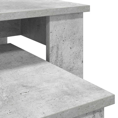 vidaXL Kaffeetisch Set 2 pcs Beton Grau Holzwerkstoff