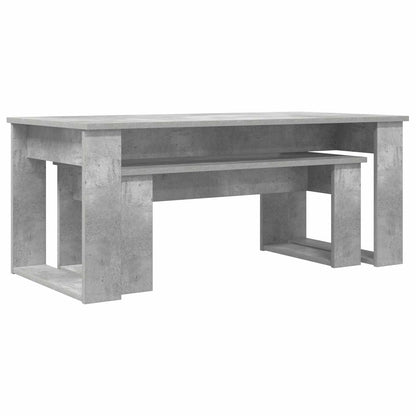 vidaXL Kaffeetisch Set 2 pcs Beton Grau Holzwerkstoff
