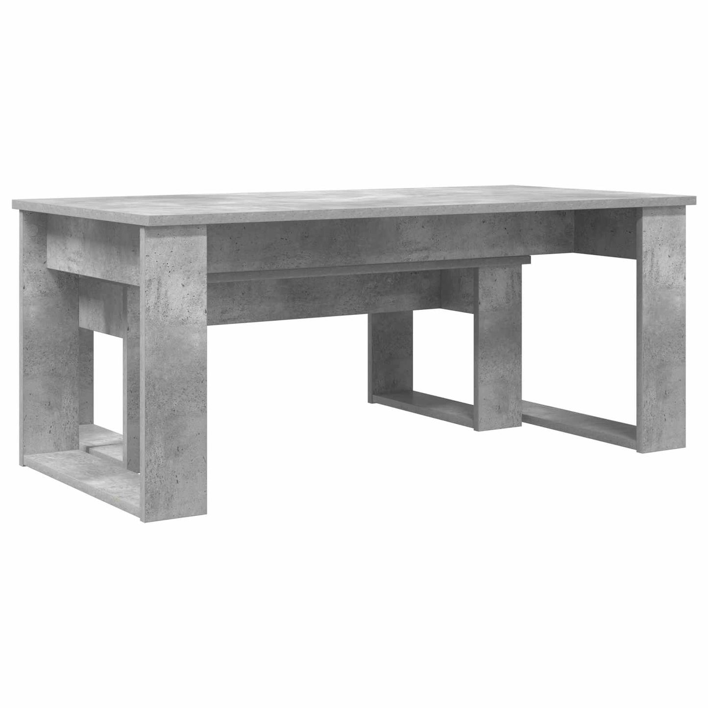 vidaXL Kaffeetisch Set 2 pcs Beton Grau Holzwerkstoff