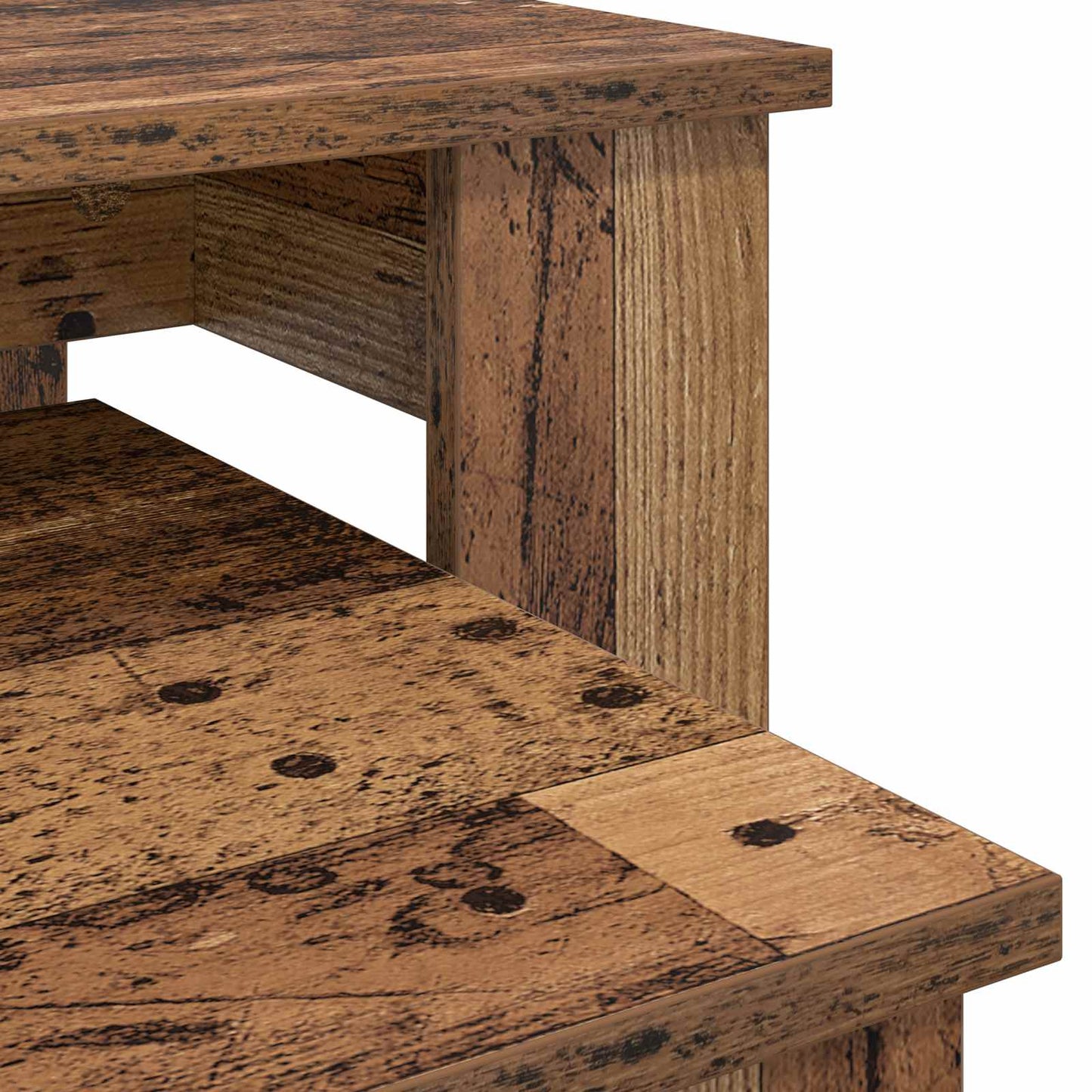vidaXL Kaffeetisch Set 2 pcs Altholz Holzwerkstoff