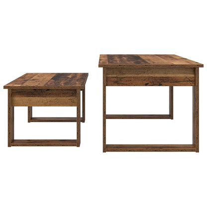 vidaXL Kaffeetisch Set 2 pcs Altholz Holzwerkstoff