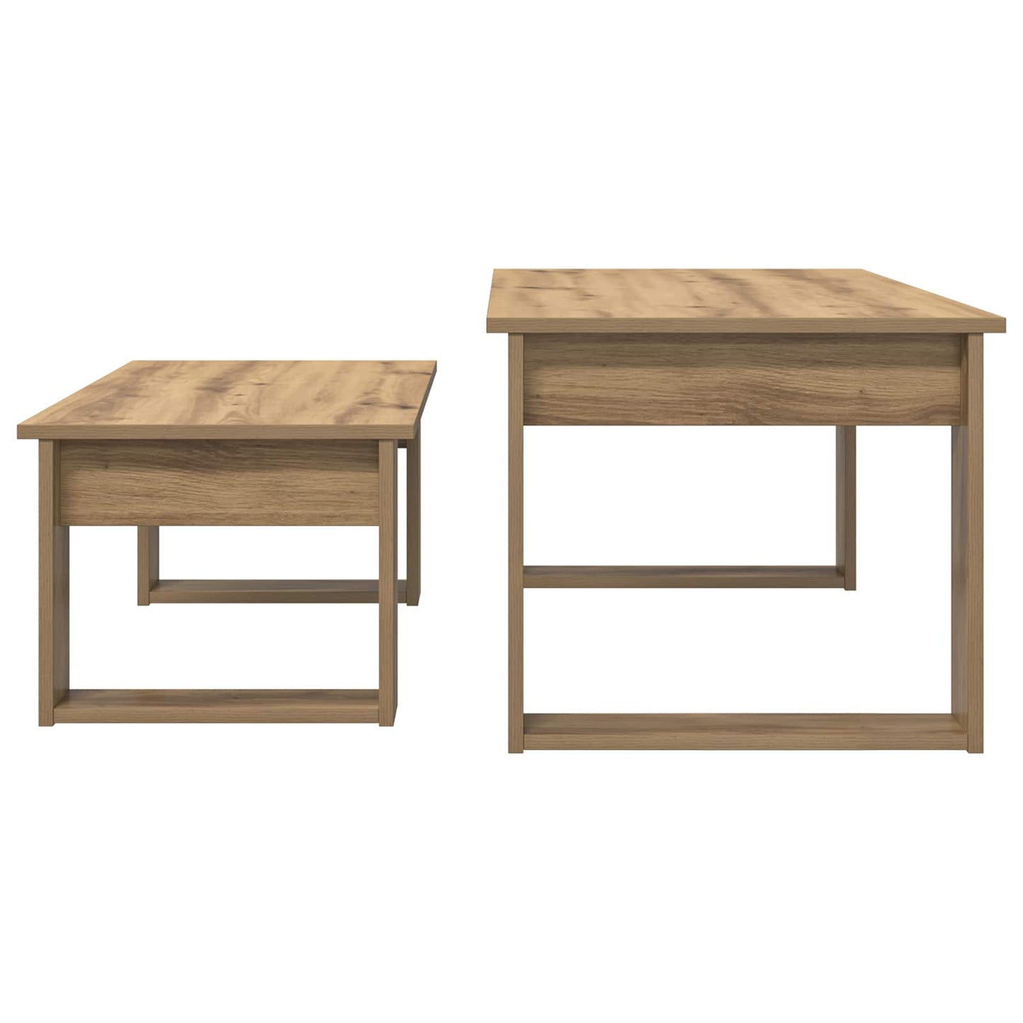 vidaXL Kaffeetisch Set 2 pcs Artisan-Eiche Holzwerkstoff