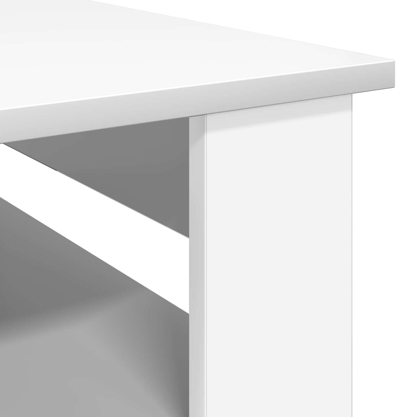 vidaXL Couchtisch mit Speicher Weiß 64 x 54 x 44 cm Holzwerkstoff