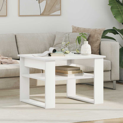 vidaXL Couchtisch mit Speicher Weiß 64 x 54 x 44 cm Holzwerkstoff