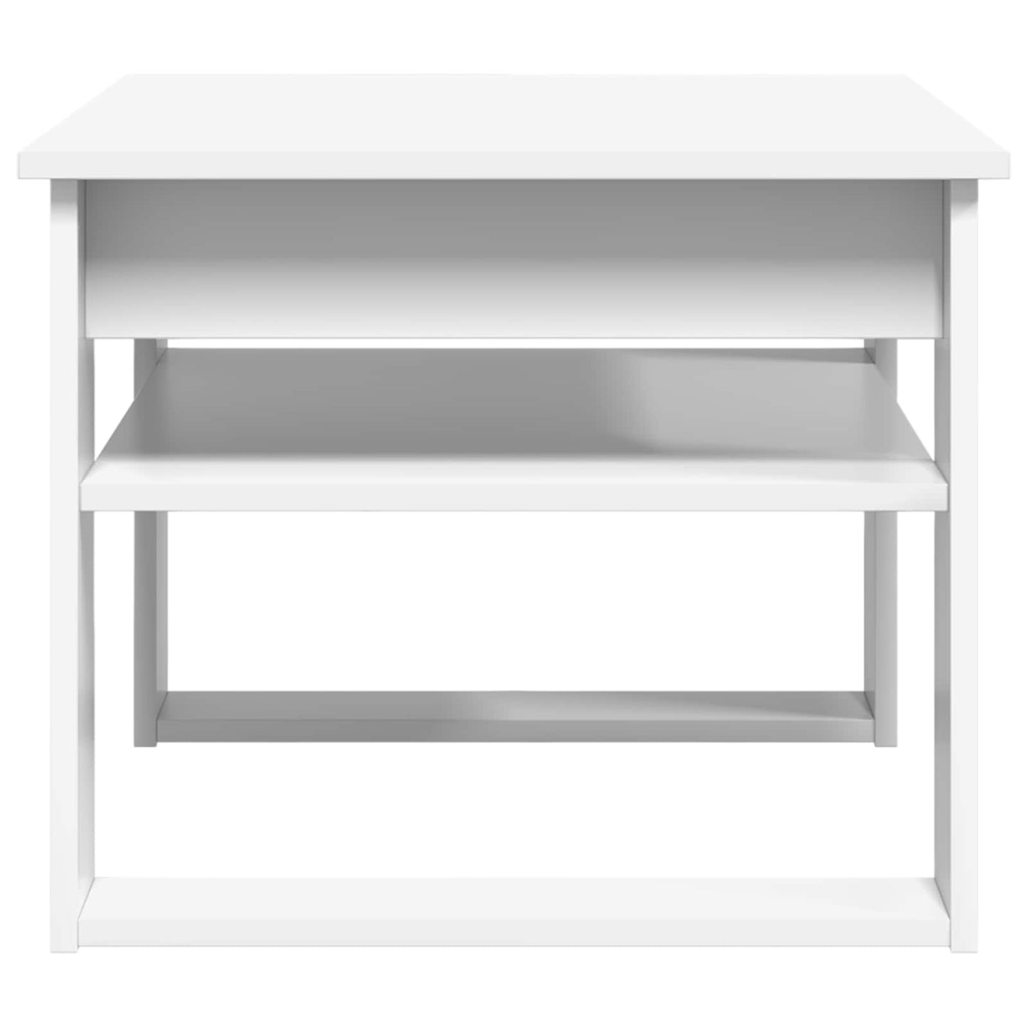 vidaXL Couchtisch mit Speicher Weiß 64 x 54 x 44 cm Holzwerkstoff