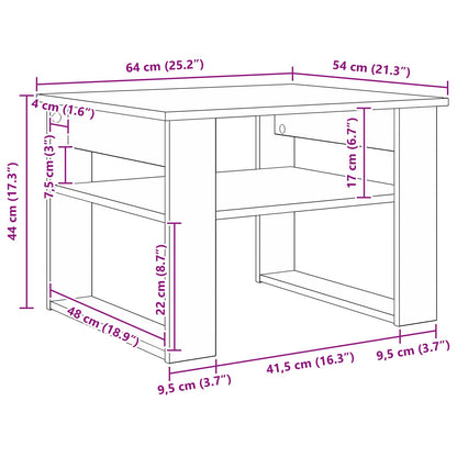 vidaXL Couchtisch Graues Sonoma 64 x 54 x 44 cm Holzwerkstoff