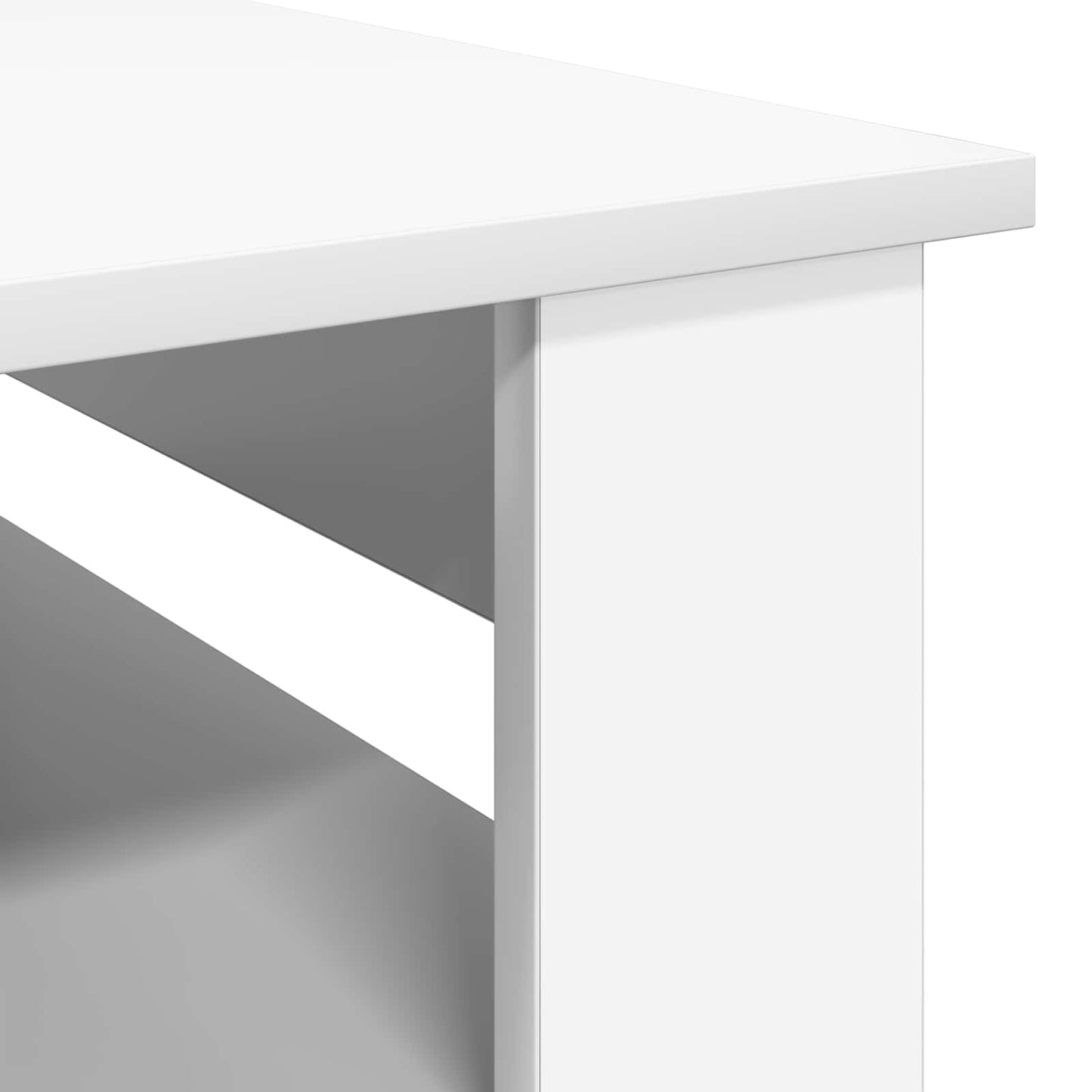 vidaXL Couchtisch mit Speicher Weiß 96 x 54 x 44 cm Holzwerkstoff