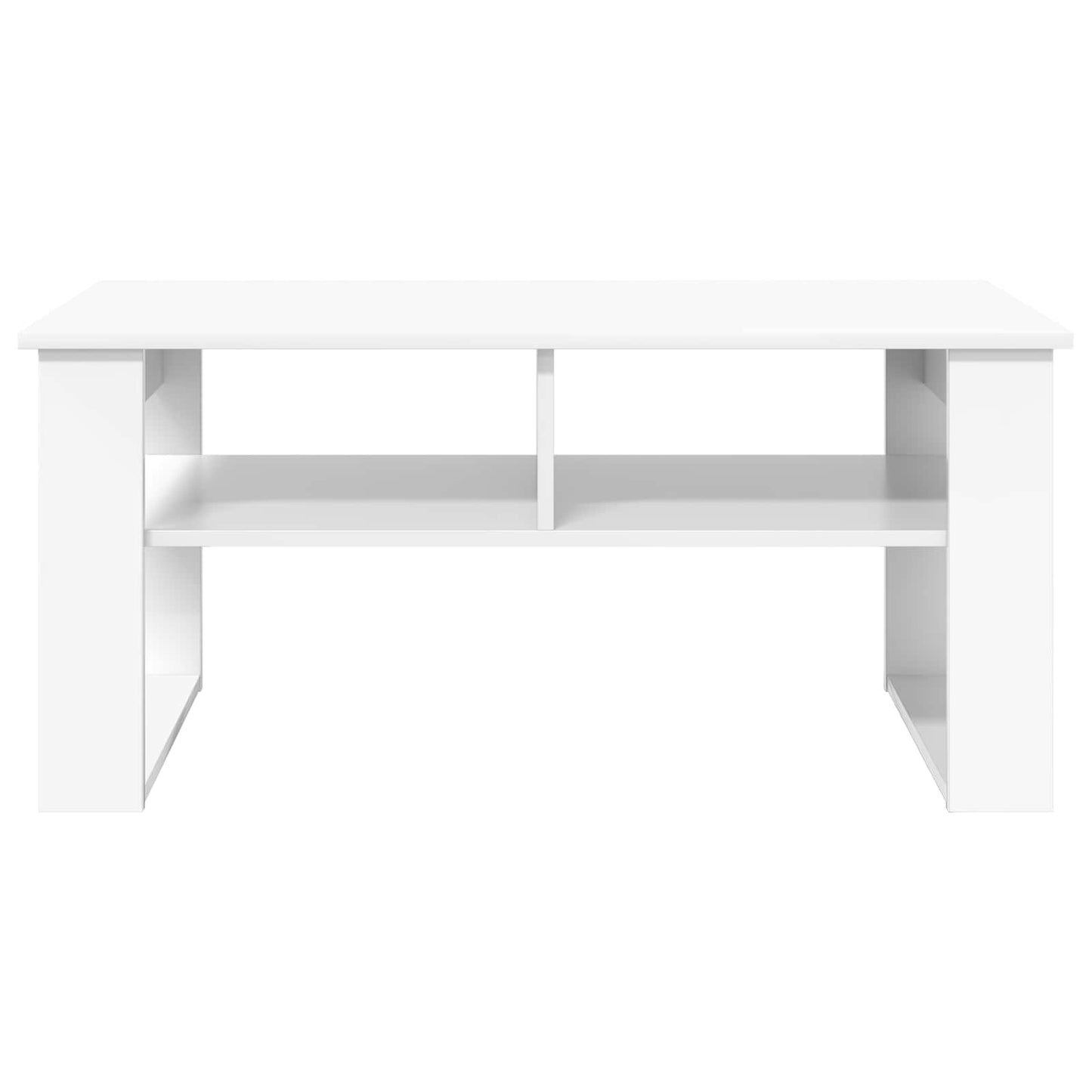 vidaXL Couchtisch mit Speicher Weiß 96 x 54 x 44 cm Holzwerkstoff