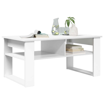 vidaXL Couchtisch mit Speicher Weiß 96 x 54 x 44 cm Holzwerkstoff